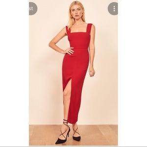 Reformation Graciella ankle length red dress in size 2
